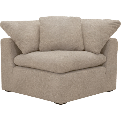 Sky Modular Sectional Corner Chair in Performance Latte Brown Micro Boucle Fabric 6610-CRN.LATMB